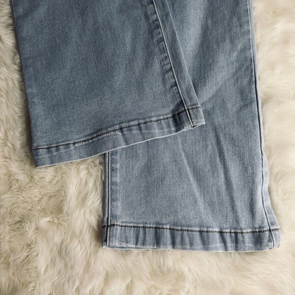 Ettelo High Rise Trouser Jeans 4 (26x28) Blue Light Wash Denim Stretch Womens - Picture 7 of 9